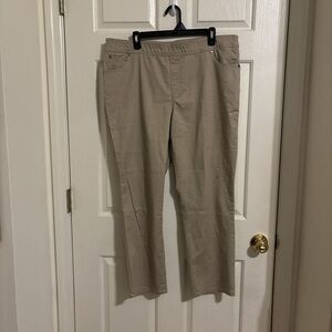 Kim Rogers Beige Stretch Chinos for Men